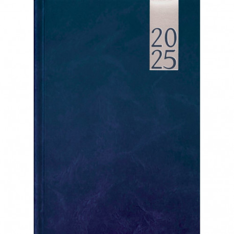 Book calendar DAY A5, hardcover, leather covers (DARK BLUE) 00035/40029