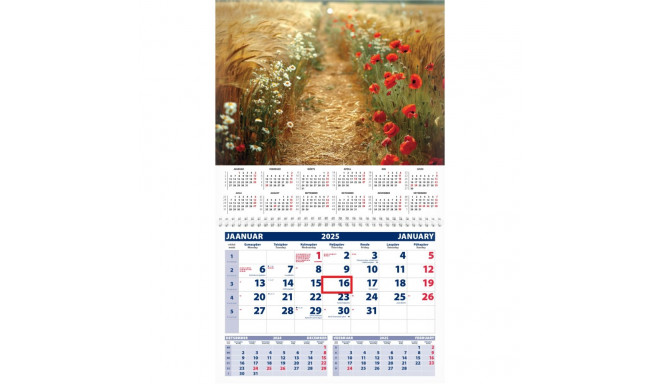 Wall calendar UNO, open size 297x425mm (PICTURE no. 3) 00320/40205