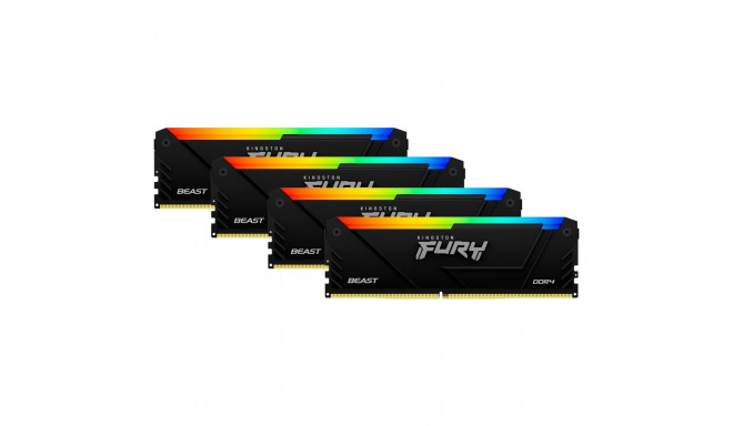Kingston FURY DDR4 - 128GB - 3600 - CL - 16 (4x 32 GB) quad kit, RAM (black, KF436C18BB2AK4/128, Bea