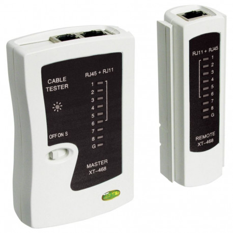 goobay CAT Network- und Leitungstester XT-468 beige/black