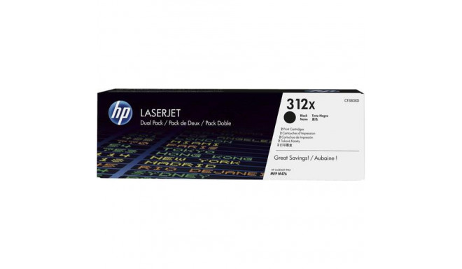 HP 312X 2-pack High Yield Black Original LaserJet Toner Cartridges