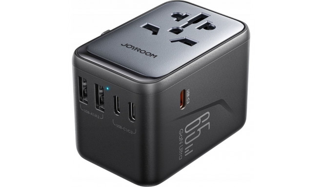 Joyroom Adapter podróżny JR-TCW02 65W uniwersalny EU / US / JP / AU / UK / CN - czarny