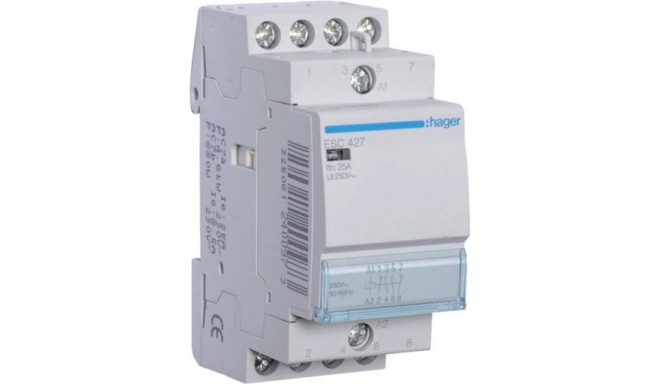 Hager Modular contactor 25A 2NO 2NC 230V AC (ESC427)