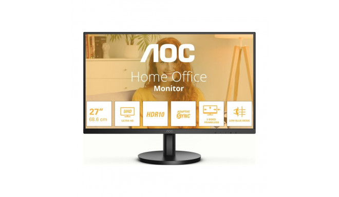 AOC U27B3M | 27 " | VA | UHD | 16:9 | 60 Hz | 4 ms | 3840 x 2160 pixels | 300 cd/m² | HDMI ports qua