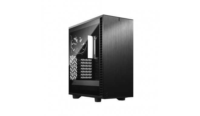 Fractal Design | Fractal Define 7 Compact Light Tempered Glass | Side window | Black | ATX | Power s