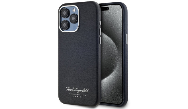 Karl Lagerfeld защитный чехол Grained Hotel RSG Apple iPhone 15 Pro, черный