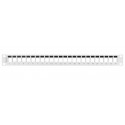 Patch Panel 24 ports 1U 19 inch blank grey to keystone modules