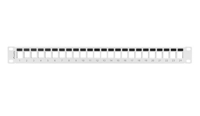 Patch Panel 24 ports 1U 19 inch blank grey to keystone modules