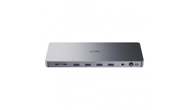 Cudy 13-IN-1 10Gbps USB-C kahe 4K dokkimisjaam | 150W toiteplokk