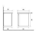 CAB WITH WASHBASIN WTU-50AZ-PM WOOD ASH