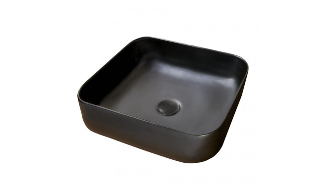 WASHBASIN CATANIA 385X385X140 MATT BLACK