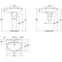 BASIN HUNG ULYSSE S 60X46 WHITE