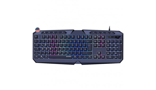 LUDICIUM RGB Rainbow Gaming Keyboard, black - US Layout