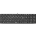 RIVA Slim Metal Scissor Keyboard, black - DE Layout