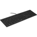 RIVA Slim Metal Scissor Keyboard, black - DE Layout