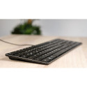 RIVA Slim Metal Scissor Keyboard, black - DE Layout