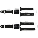 Fusion Accessories 38 / 40 / 41 /mm Black Silicone Strap S / M