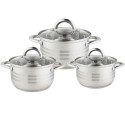 Floria ZLN4083 Set of pots with lids 3pcs