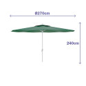 Parasol przeciwsłoneczny Marbueno Roheline Polüester Teras Ø 270 cm