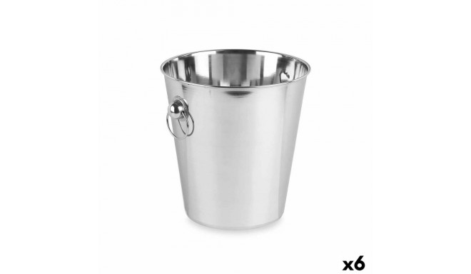 Ice Bucket Silver Stainless steel 7,9 L 27 x 27 x 25,5 cm (6 Units)