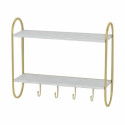 Wall mounted coat hanger DKD Home Decor Metal MDF Glam (50 x 15 x 43 cm)