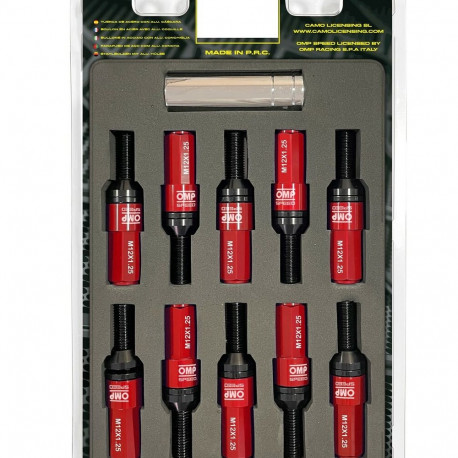 Винтовой комплект OMP OMPS09971206 28 mm Красный M12 x 1,25