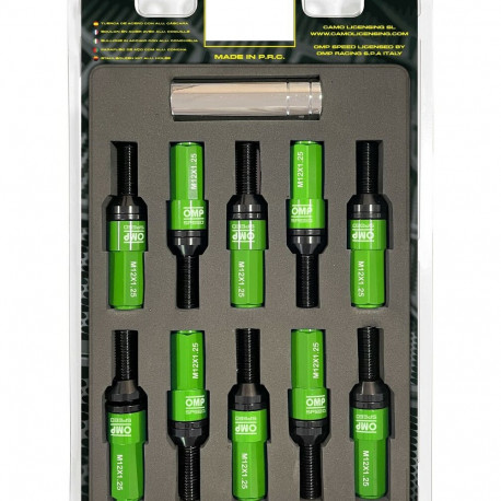 Винтовой комплект OMP OMPS09971208 28 mm Зеленый M12 x 1,25