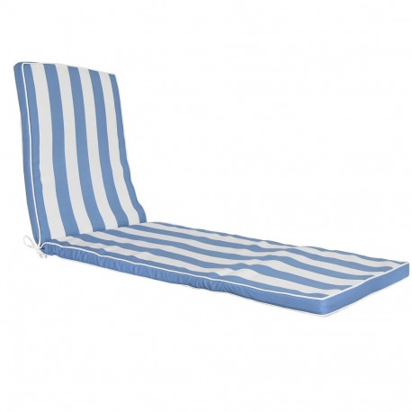 Подушка для шезлонга DKD Home Decor Гамак Белый Небесный синий 190 x 60 x 5 cm