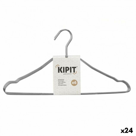 Набор вешалок Kipit 29100190 Серебристый Металл 39,5 x 20 x 0,5 cm (24 штук)