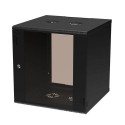 Extralink Rack cabinet Premium 4U 600x450 Black tool-free mounting, wall-mounted