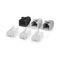 RJ45 Pass Through Connector for CAT6 UTP Solid/Stranded Cables (10 pcs)