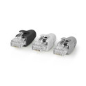 RJ45 Pass Through Connector for CAT6 UTP Solid/Stranded Cables (10 pcs)