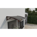 Canopy over the door, brown, with bronze polycarbonate, width 1116 mm, Conos