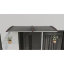 Canopy over the door, brown, with bronze polycarbonate, width 1472 mm, Conos