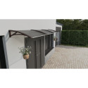 Canopy over the door, brown, with bronze polycarbonate, width 2178 mm, Conos