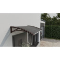 Canopy over the door, brown, with bronze polycarbonate, width 1116 mm, Conos