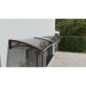 Canopy over the door, brown, with bronze polycarbonate, width 5340 mm, Conos