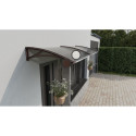 Canopy over the door, brown, with transparent polycarbonate, width 1472 mm, Conos