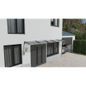 Canopy over the door, brown, with bronze polycarbonate, width 5340 mm, Conos