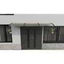 Canopy over the door, brown, with transparent polycarbonate, width 2178 mm, Conos