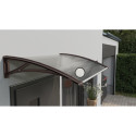 Canopy over the door, brown, with transparent polycarbonate, width 766 mm, Conos