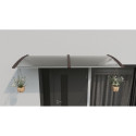 Canopy over the door, brown, with transparent polycarbonate, width 1472 mm, Conos