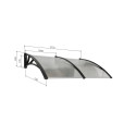 Canopy over the door, black, with polycarbonate bronze, width 2172 mm, Conos
