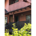 Canopy over the door, black, with polycarbonate bronze, width 2884 mm, Conos
