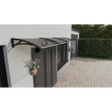 Canopy over the door, black, with polycarbonate bronze, width 3288 mm, Conos