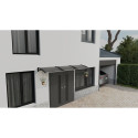 Canopy over the door, black, with polycarbonate bronze, width 3288 mm, Conos