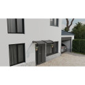 Canopy over the door, black, with polycarbonate bronze, width 2172 mm, Conos