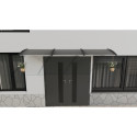 Canopy over the door, black, with polycarbonate bronze, width 3288 mm, Conos