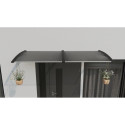 Baldakimas virš durų, juodas, su polikarbonato bronza, plotis 2172 mm, Conos