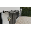 Canopy over the door, black, with polycarbonate bronze, width 3288 mm, Conos